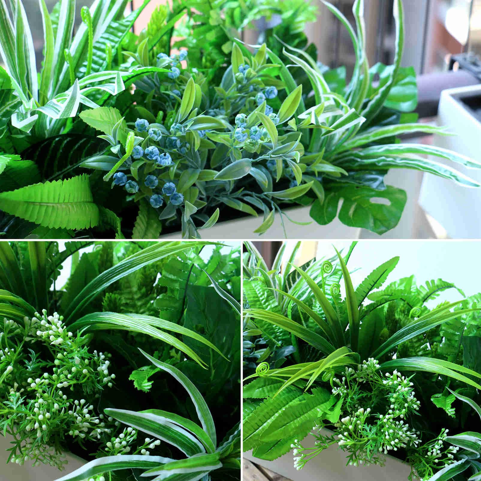 15 piante artificiali fiori per esterni, resistenti ai raggi UV, in plastica, per la casa, il giardino, steli di fiori finti per vaso, finestra, portico, cesto da appendere