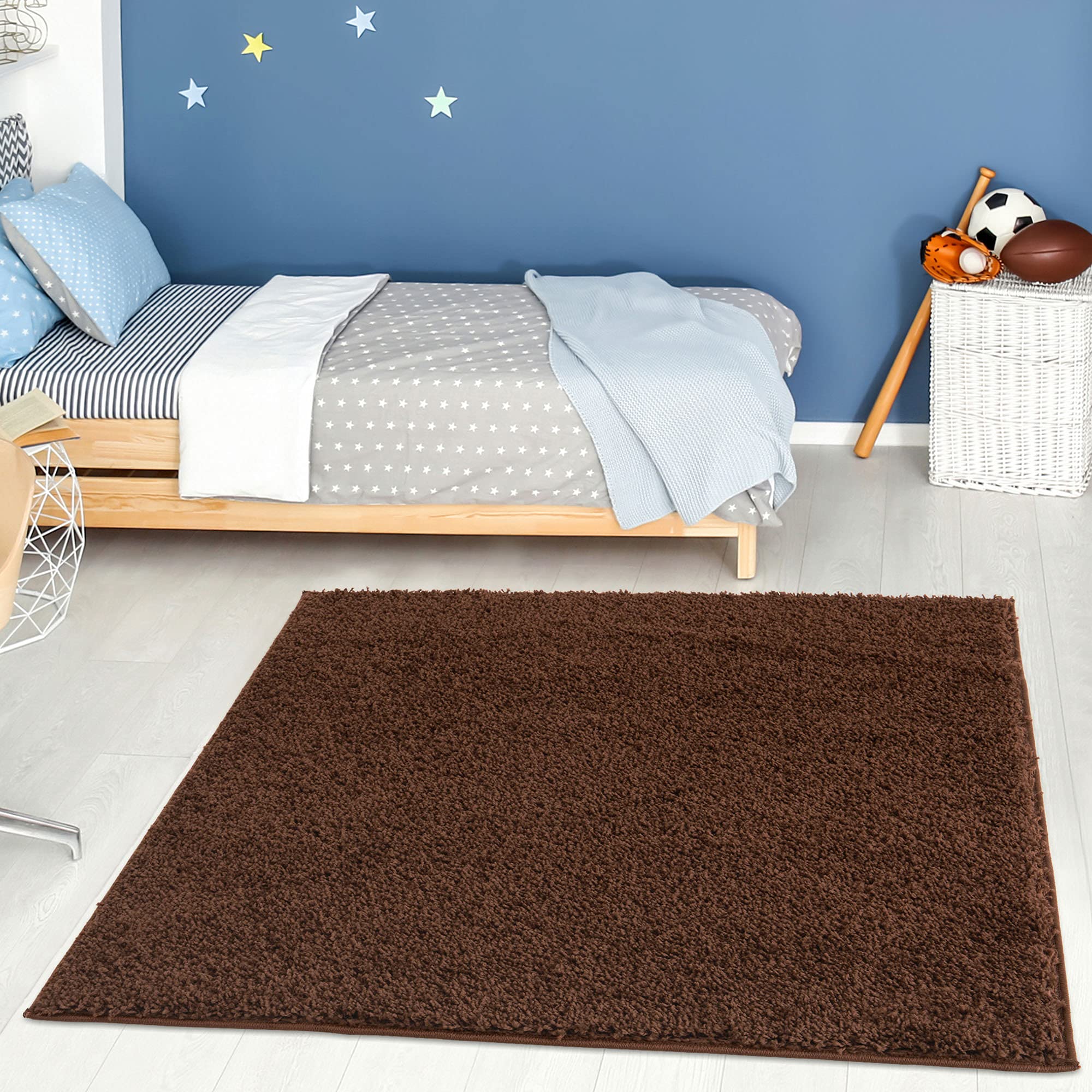 The Rugs Brown Myshaggy Solid Rug - 120X120 Cm