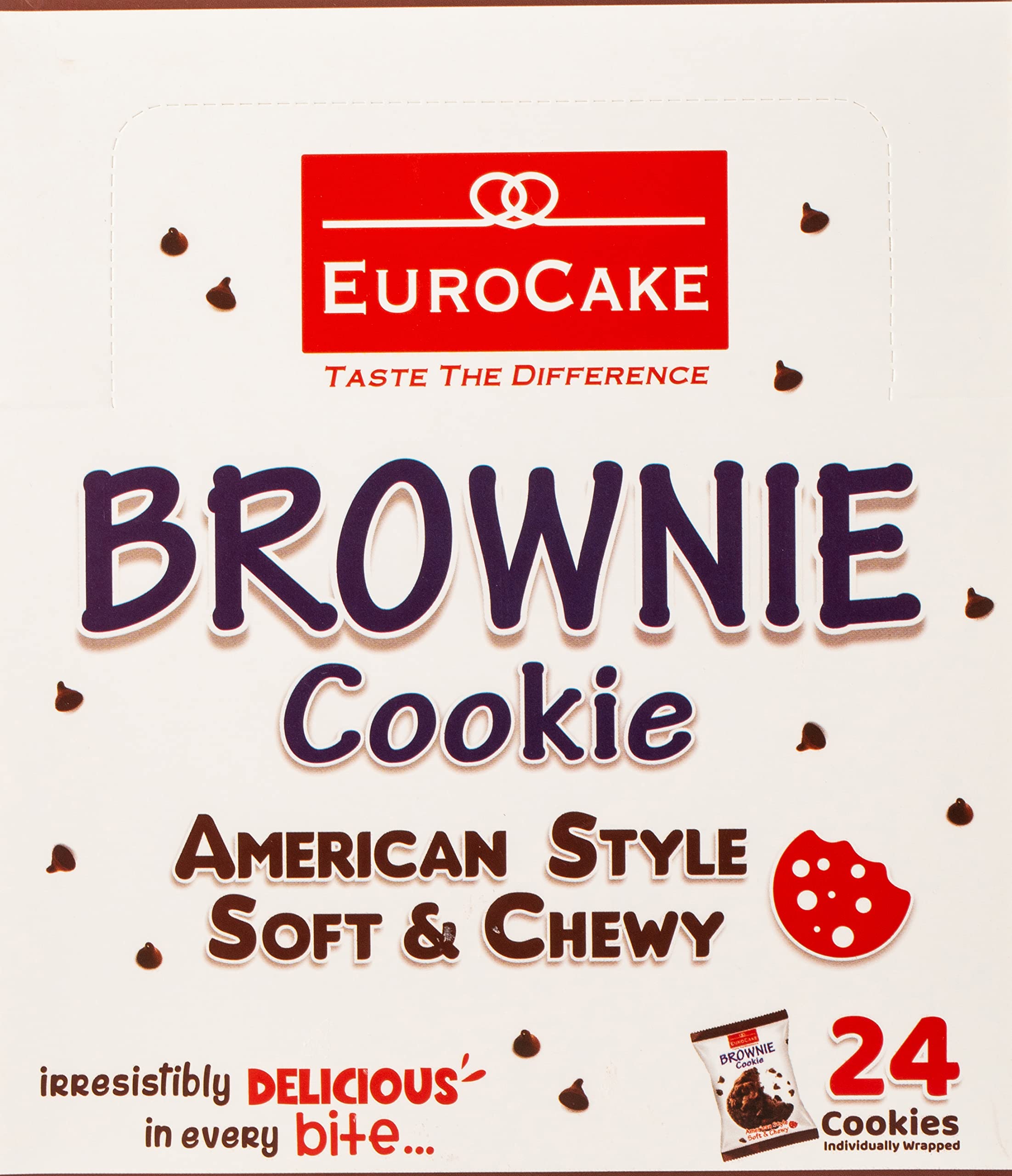 Eurocake Brownie Cookie 28g x 24pcs/tray