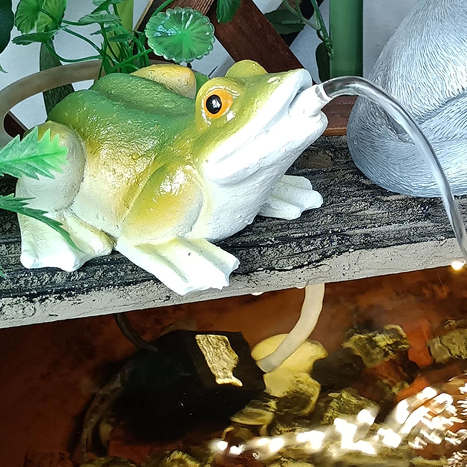 Spitters for Small Ponds, Pond Spitter, Waterscape Sculpture, Resin Frog Waters Spitter Statue, Water Feature Outdoor Fountain, Stylish Ornament for Balcony