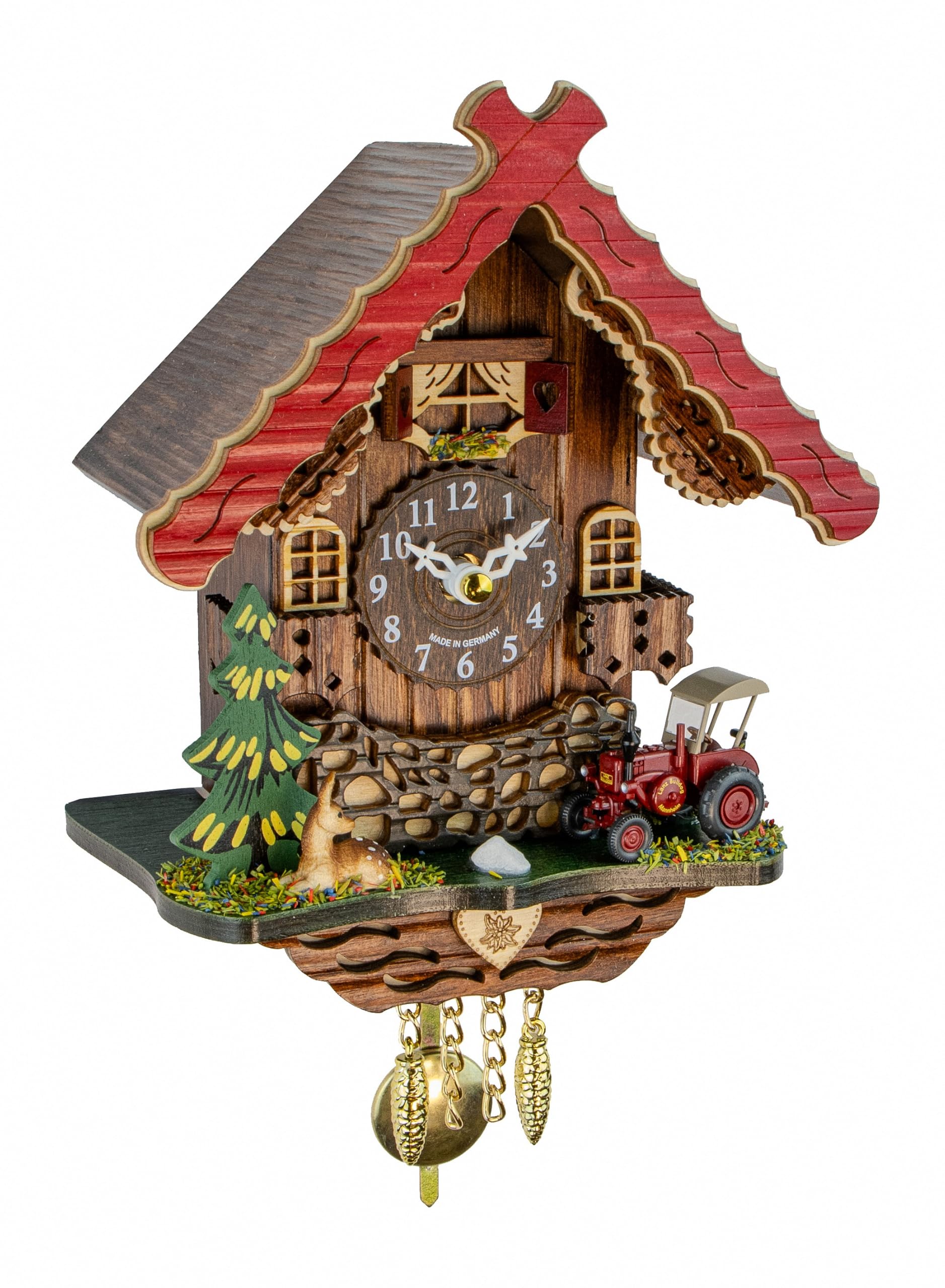 Trenkle Multicolored Kuckulino Black Forest Clock Black Forest House With Quartz Movement And Cuckoo Chime