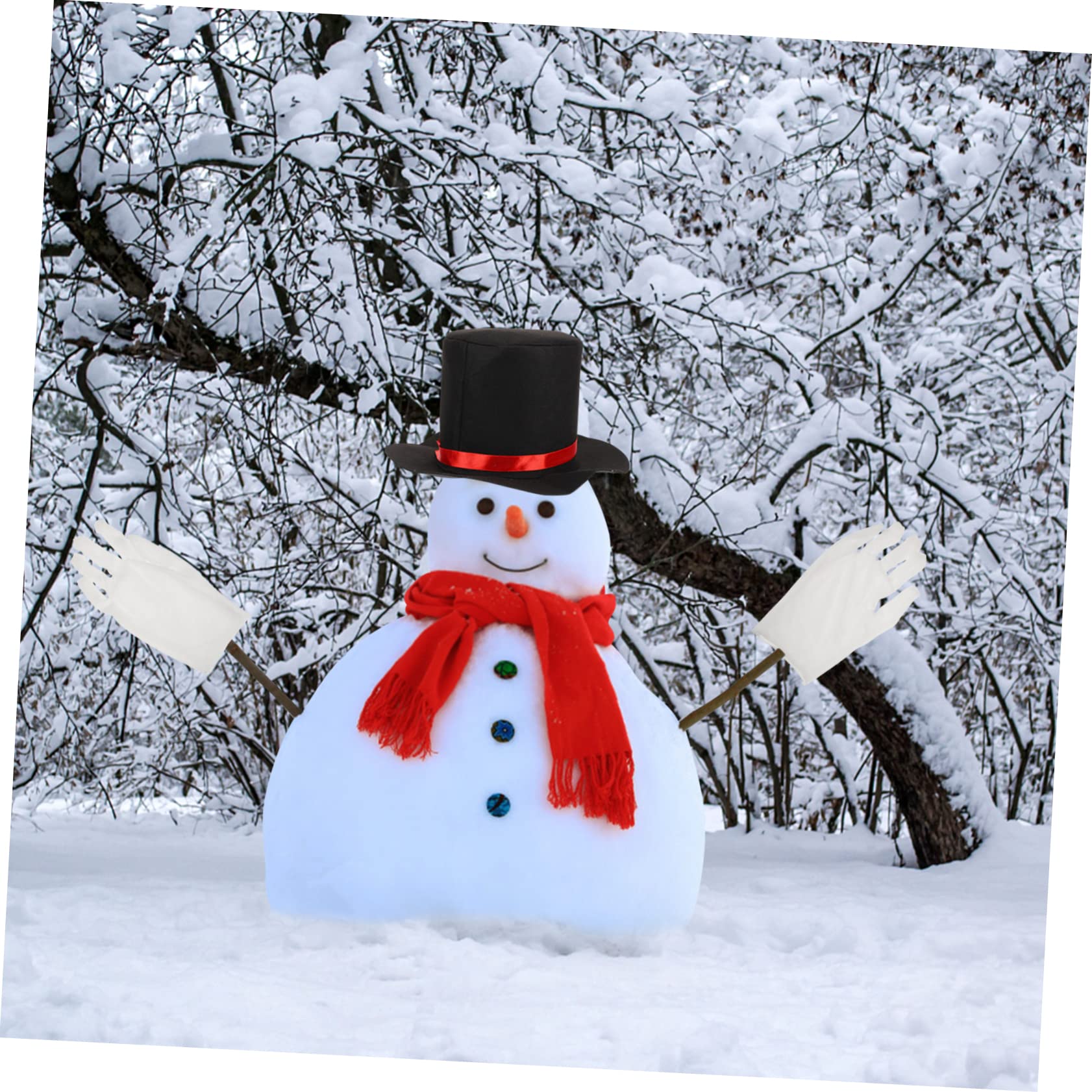 Cabilock 3 Ensembles Ensemble D'Habillage De Bonhomme De Neige Jouet De Bonhomme De Neige Accessoires De Chapeau De Nez Kit D'Habillage De Bonhomme De Neige Kit De Bonhomme De Neige