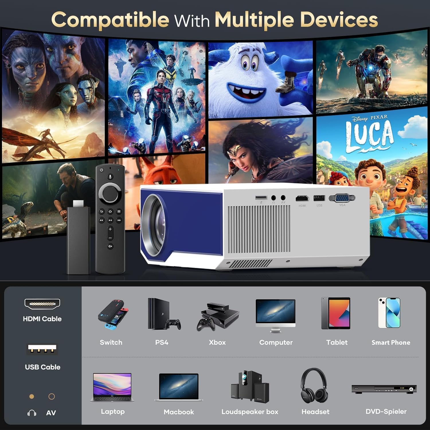 Versatile Projector for Home Entertainment