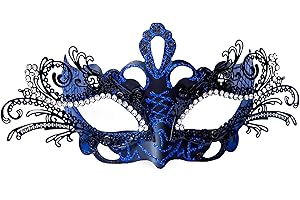 DIOLUF Navy Blue Masquerade Mask