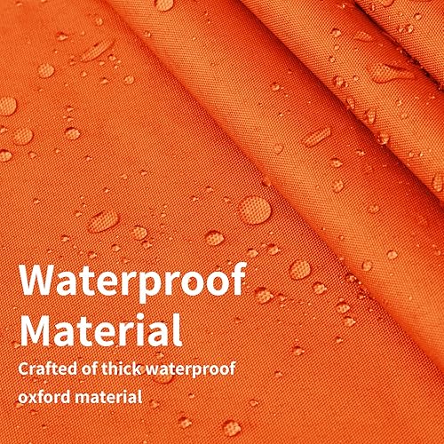 Miniatura 78 de Easy-Going Paquete de 4 fundas de cojín impermeables para patio de 27 x 25 x 5 pulgadas, fundas de cojín de repuesto antideslizantes para asientos