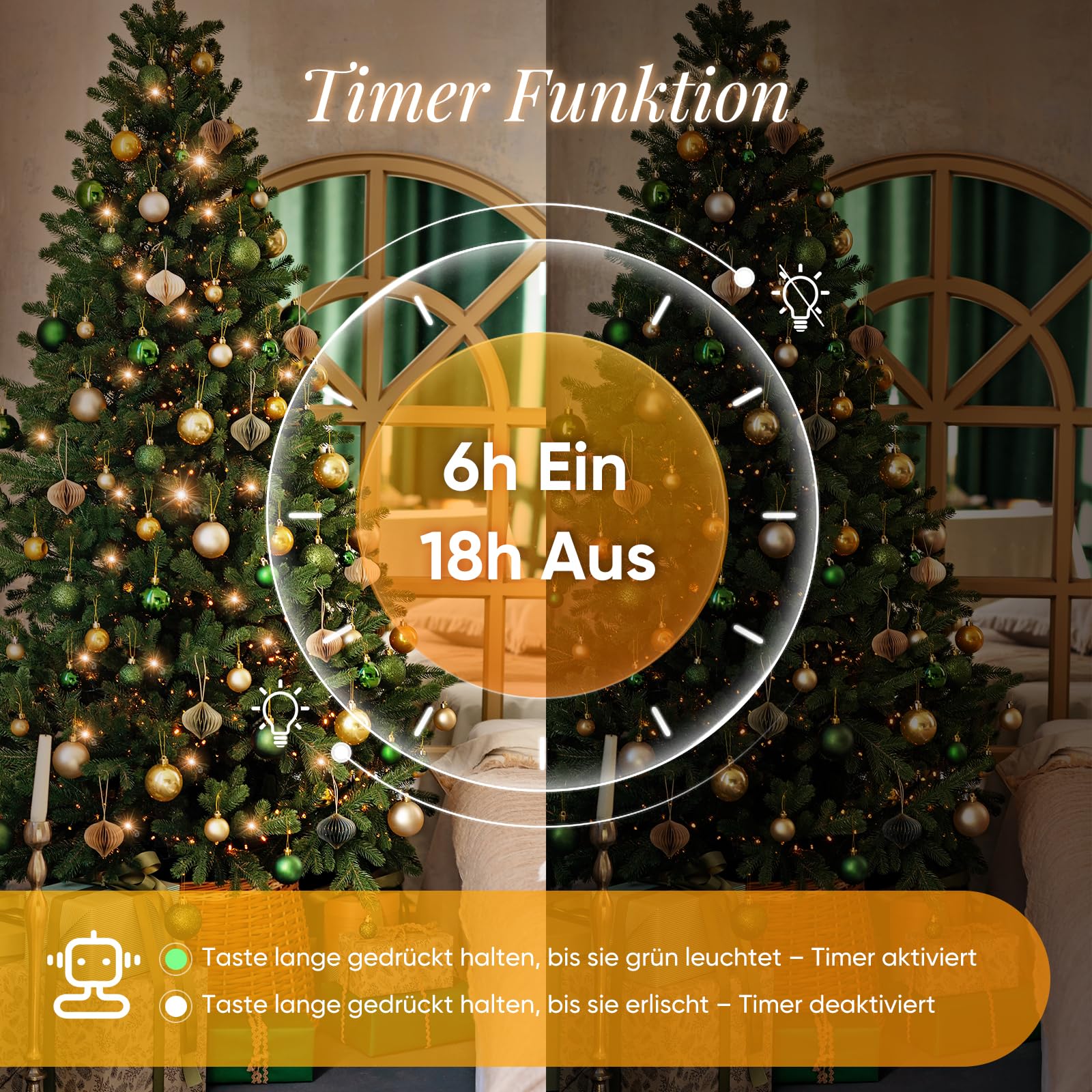 SALCAR LED Cluster Lichterkette Draht Weihnachtsbaum, 20m 800er LED Christbaumbeleuchtung mit 8 Modi, Timer und Memory, Wasserdicht Büschellichterkette für Außen Innen Garten Hochzeit, Warmweiß
