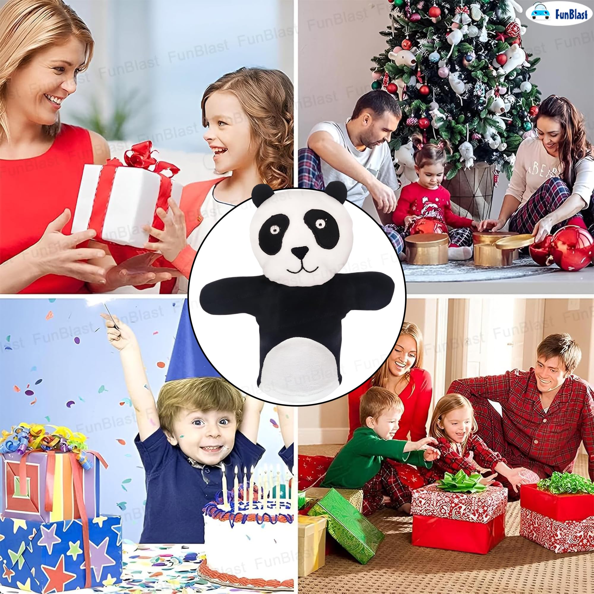 FunBlast Hand Puppets for Kids - Story Telling Puppet for Kids, Hand Puppet Toy, Plush Animals Puppet Toys, Fun Play Learning Toys (Panda) 3