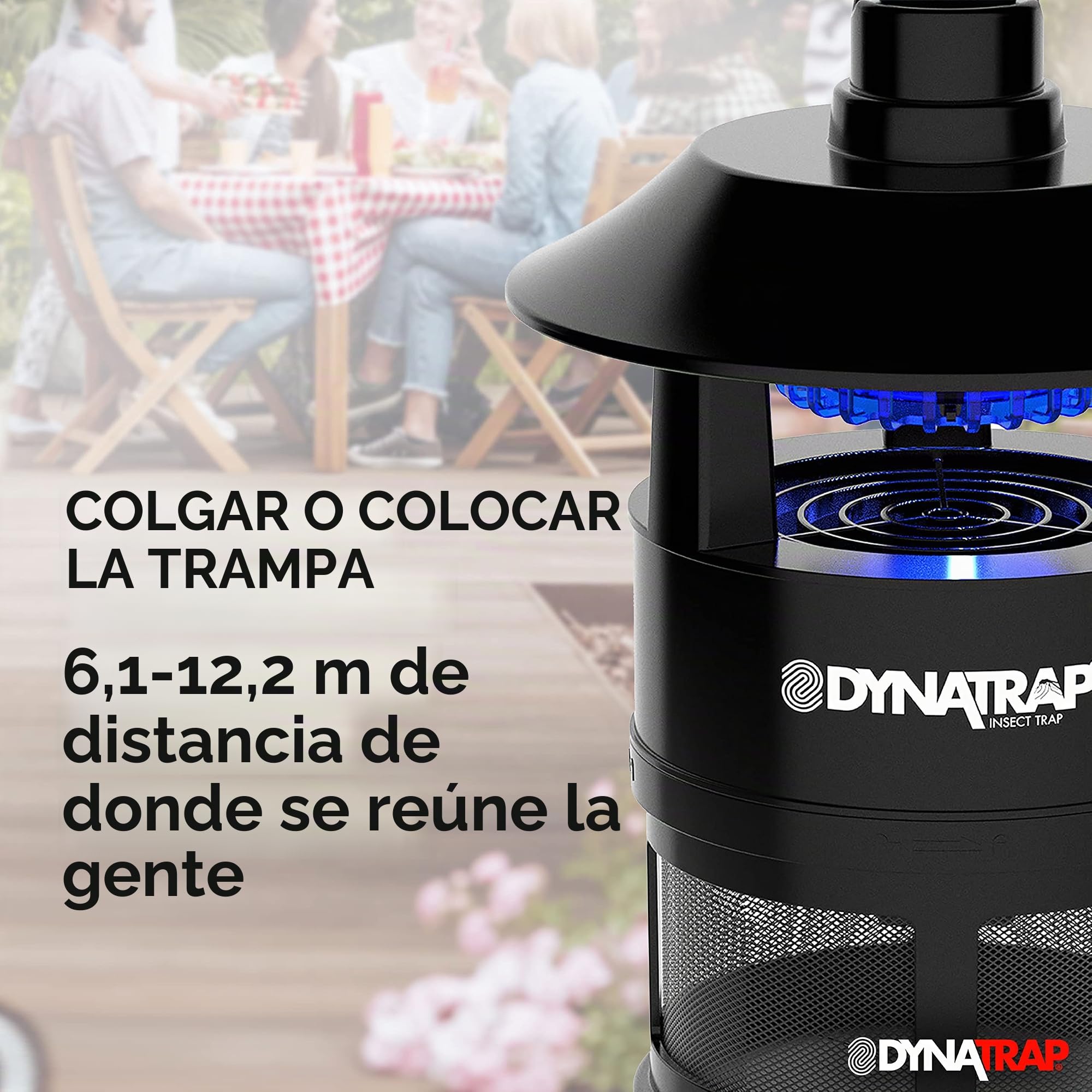 DynaTrap DT160-TUNSR - Trampa para mosquitos de 1/4 acre y trampa para insectos voladores – Mata mosquitos, moscas, mosquitos, avispas y otros insectos voladores – Eliminador de mosquitos y