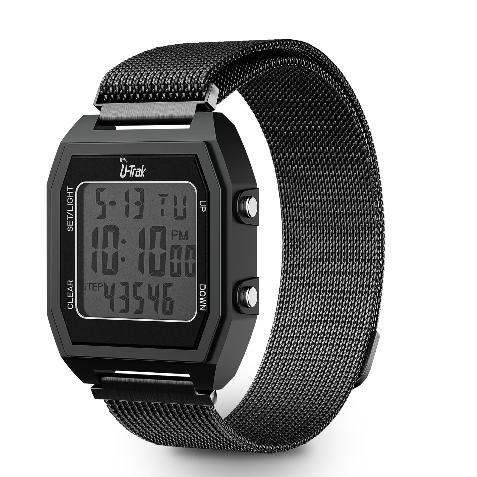 3D Pedometer Watches for Walking, Simple Step Counter Watches with Magnetic Watch Band, Waterproof Step Tracker Watches with Magnetic Watch Strap for Men Women Kids Senior-picture-15