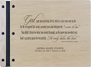 LifeSong Milestones Custom Funeral Guest Book 13.5