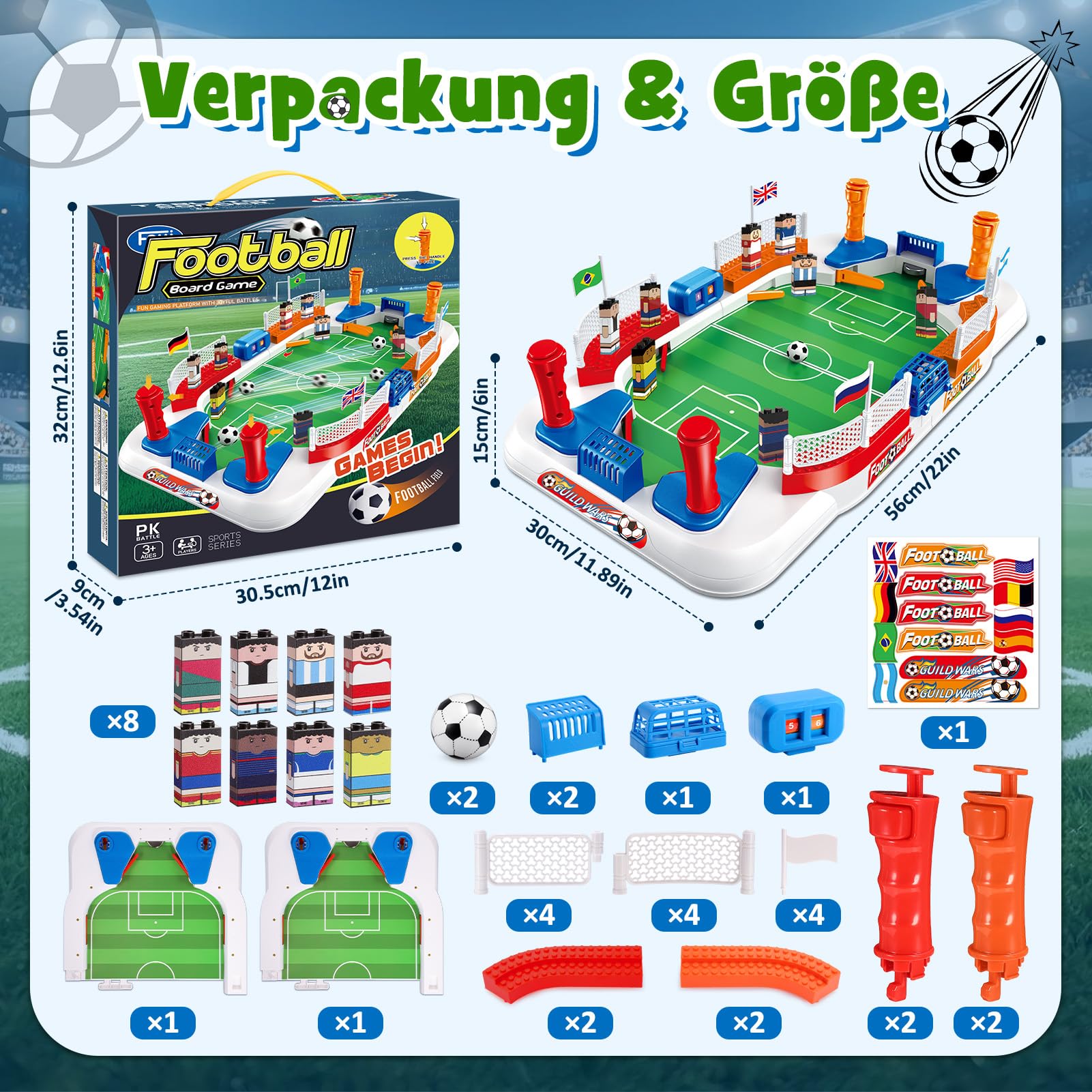 Mini-Tischkicker Kinder Tischfussball Spiel - Messi Fußball WM 2026 Geschenke Jungen | Familien-Brettspiel & Partyspaß für Groß & Klein