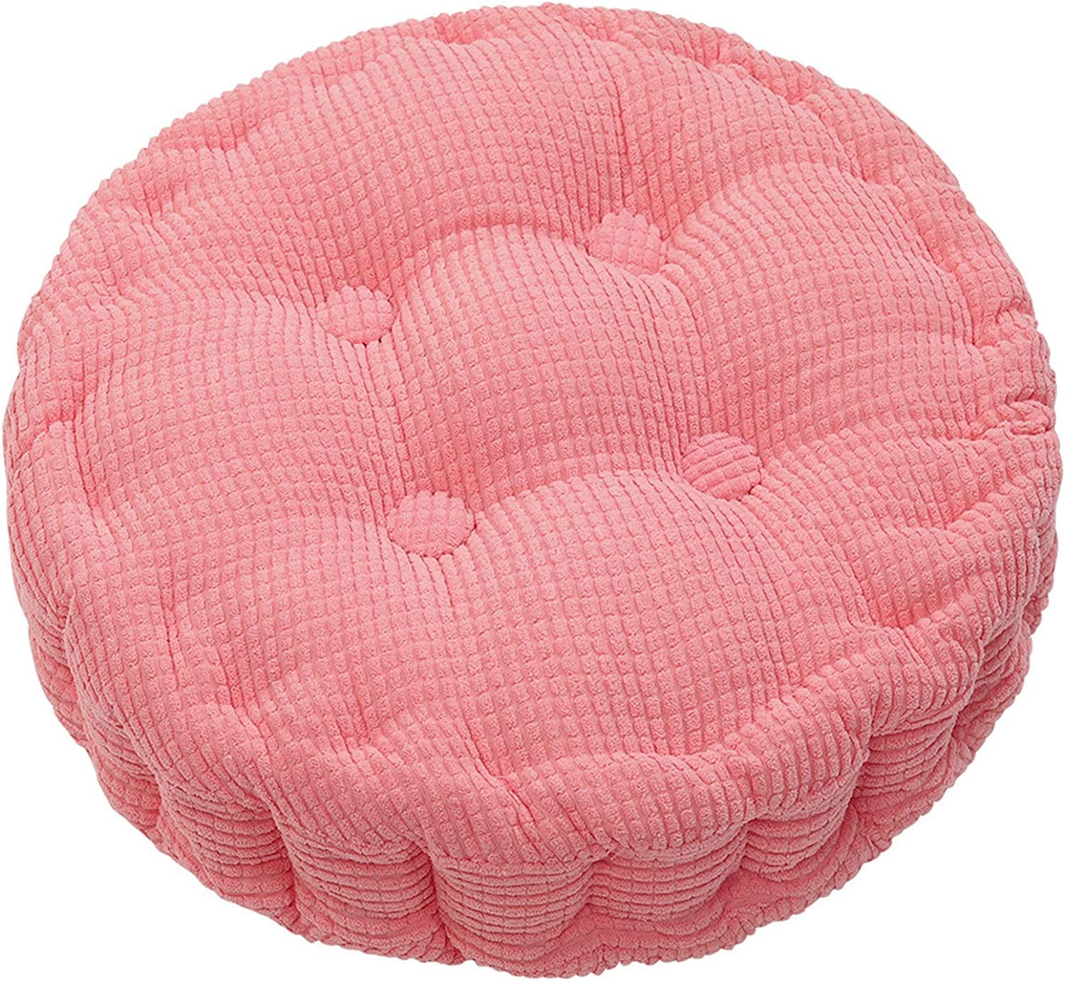 SVFOEBJM Round Cushions for Dining - 4-Pack, 48x48x7cm, Thick 7cm Seat Pads, Soft Pink Indoor/Outdoor Cushions, Perfect for Office, Garden, Kitchen, Home Decor