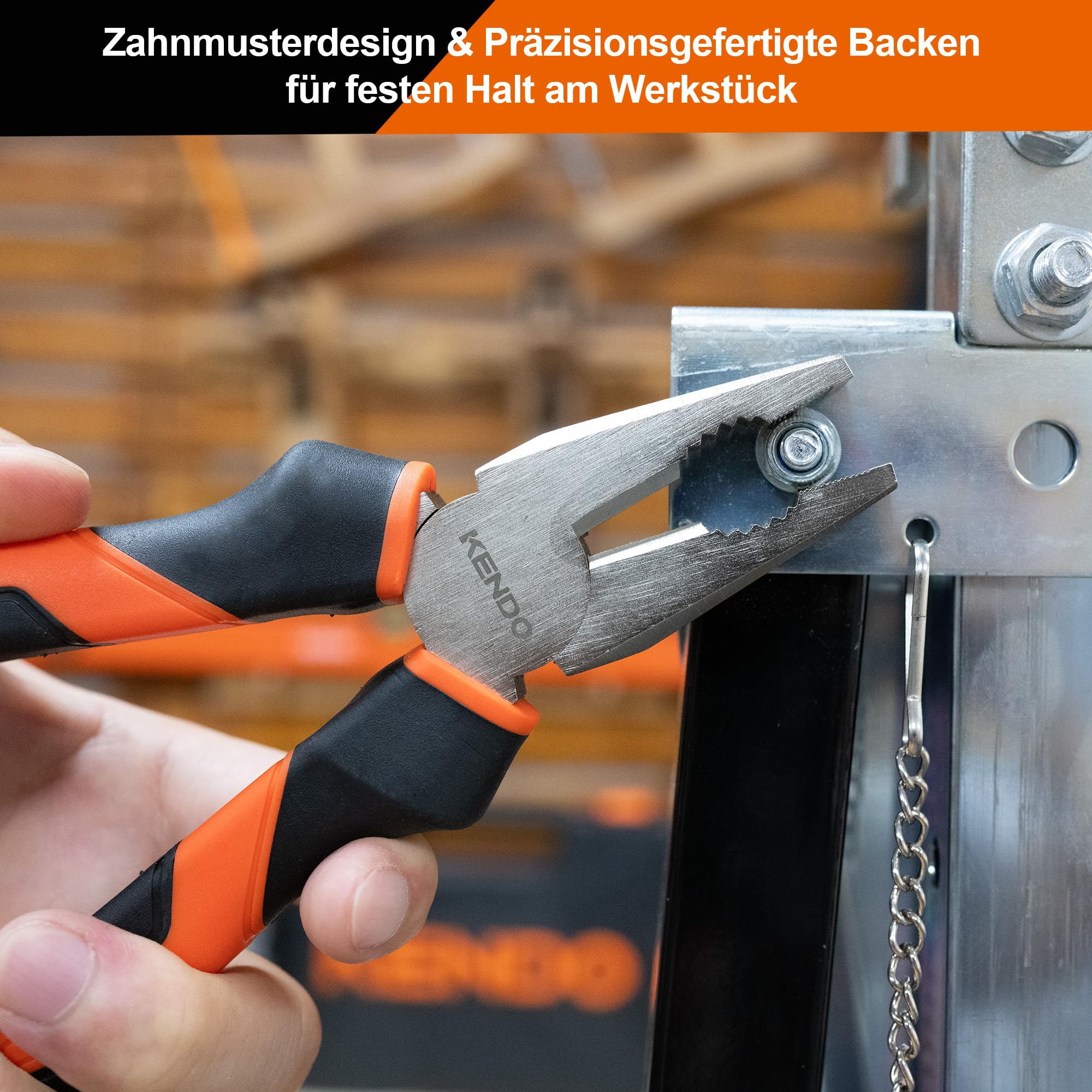 KENDO Zangenset 3-tlg – Kombizange, Spitzzange & Seitenschneider