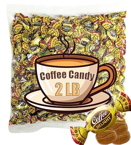 Miniatura 1 de Caramelos de café a granel  Caramelo duro de 2 libras (210 piezas) Snacks de café hechos con café colombiano real, caramelo duro de café a granel
