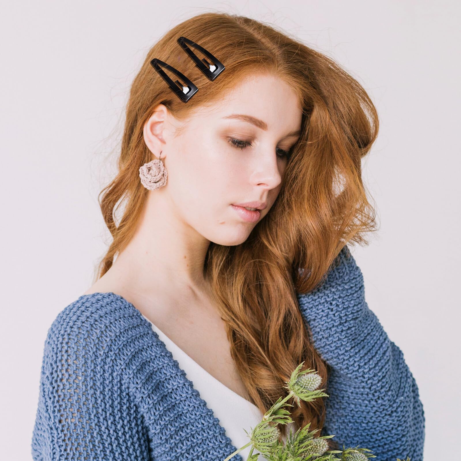Zerodeko Lot de 40 Clips à Pression en Métal pour Filles, Accessoires pour Cheveux Courts, Design Élégant et Facile à Porter, pour Coiffures Créatives