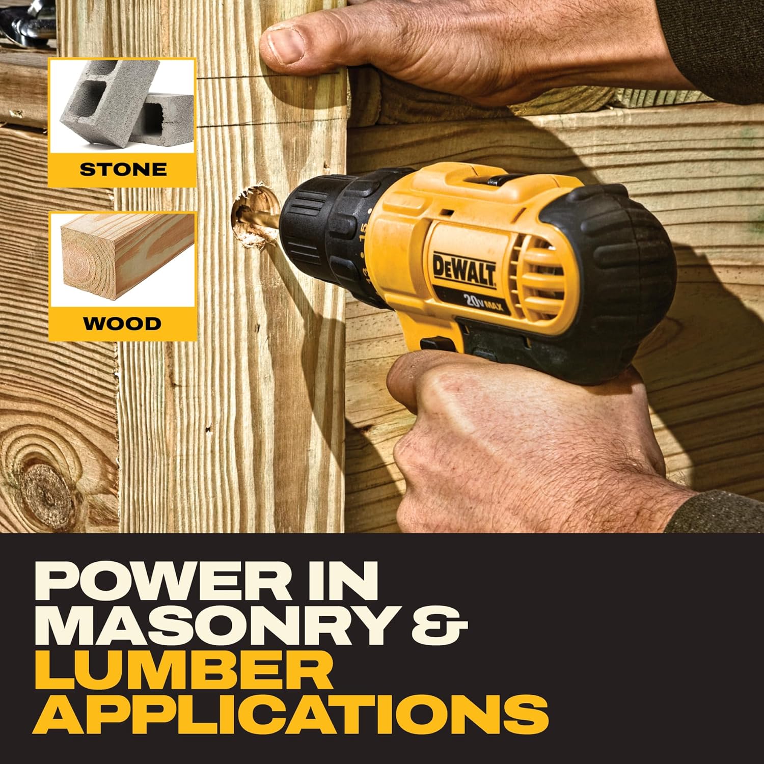 DEWALT 20V MAX Cordless Drill and Impact Driver, Power Tool Combo Kit , Includes 2 Batteries, Charger and Bag (DCK240C2) thumbnail