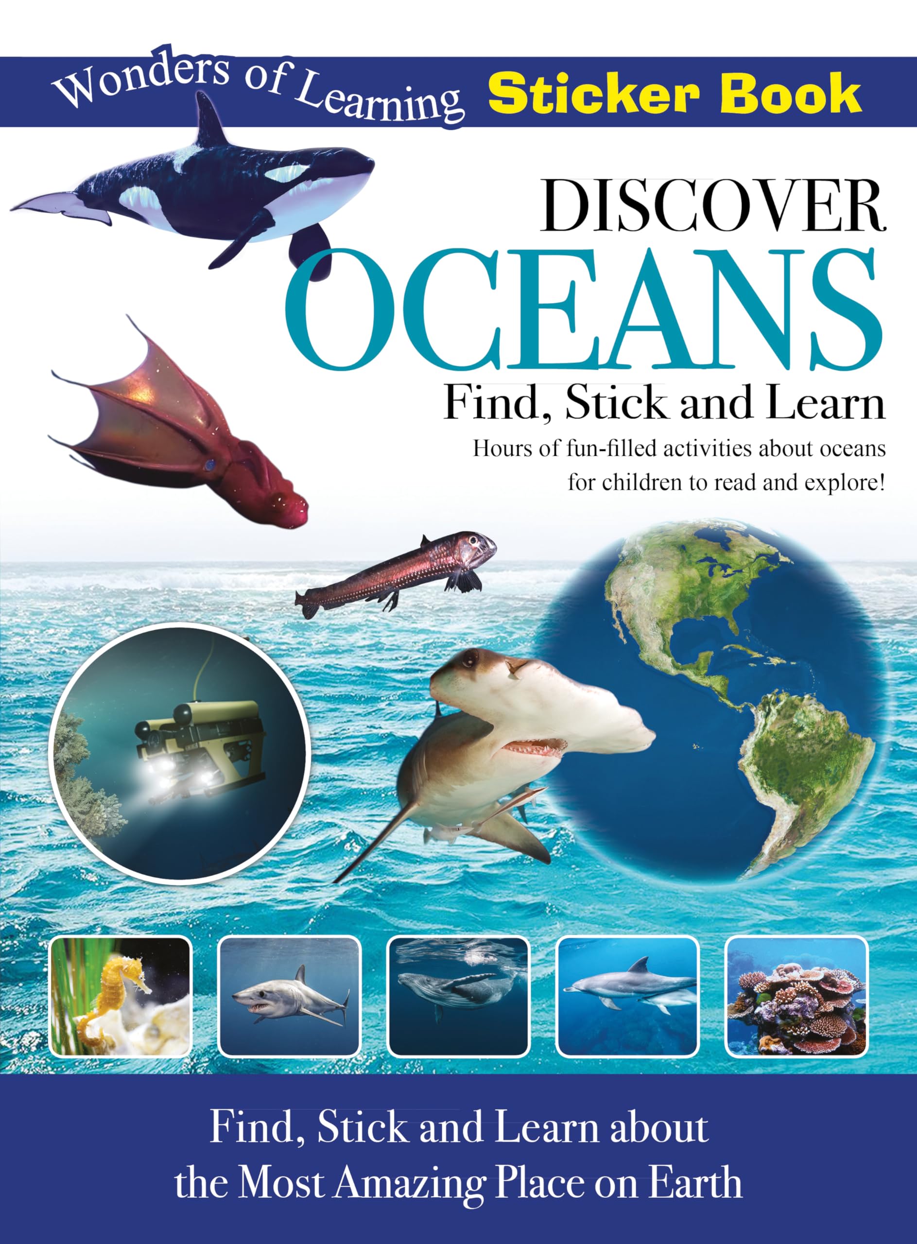 Discover Oceans: Find, Stick & Learn (Wonders of Learning Sticker Book)
