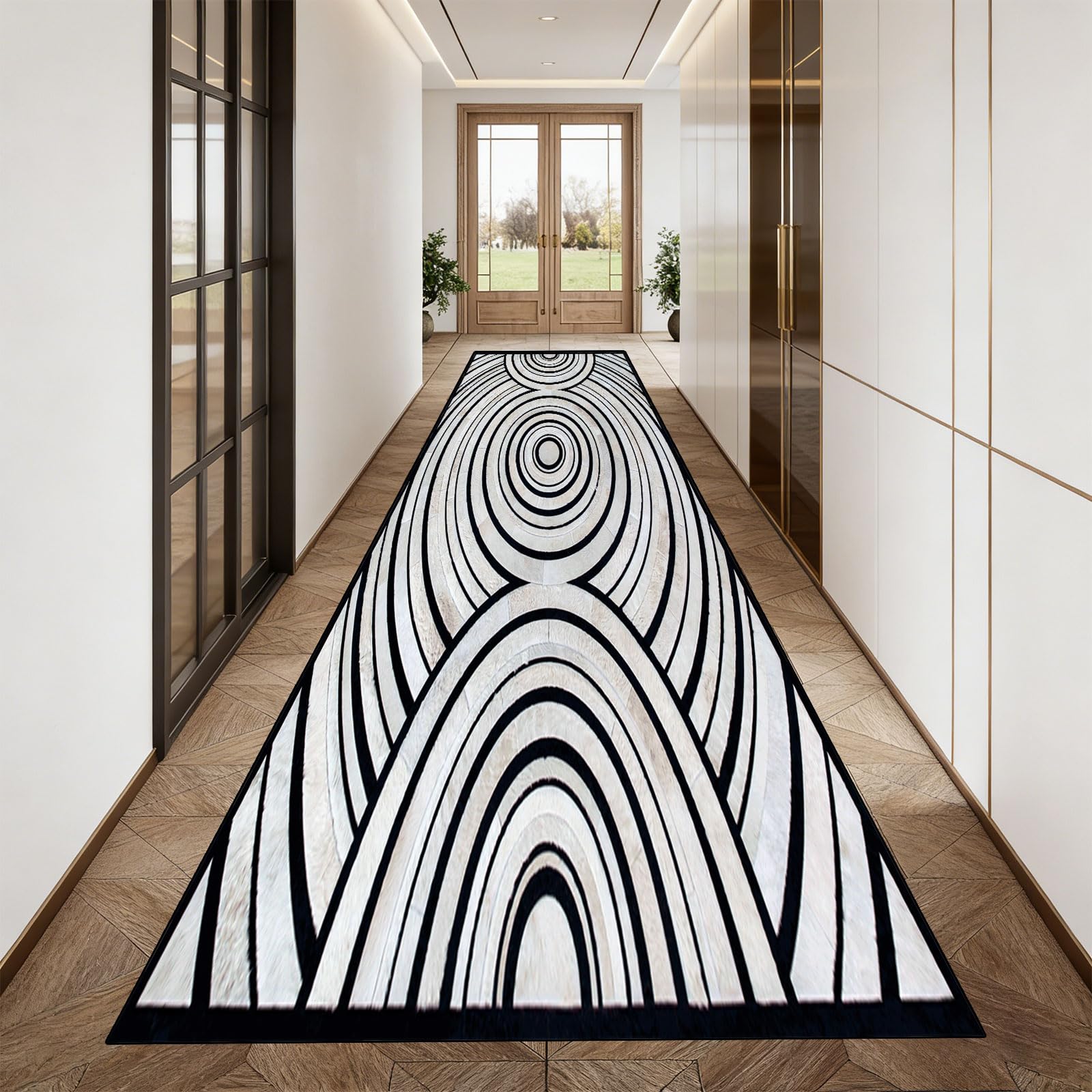 Tapis couloir 60x540 cm lavable et tapis de chambre moderne