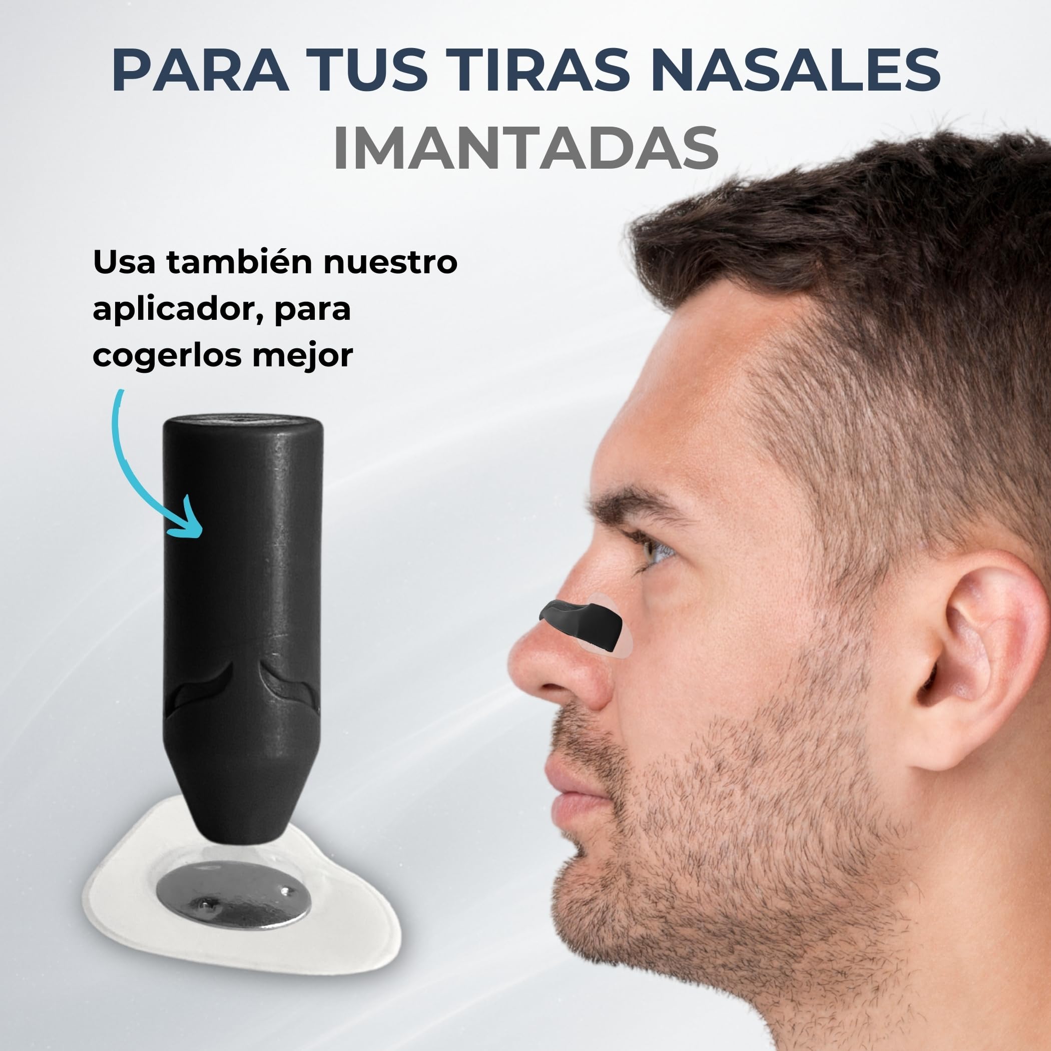 Recambios Tiras Nasales Magnéticas – 60 Parches Adhesivos Transparentes (30 Días) – Repuesto Dilatador Nasal para Respirar Mejor, Dormir y Deporte, Antironquidos