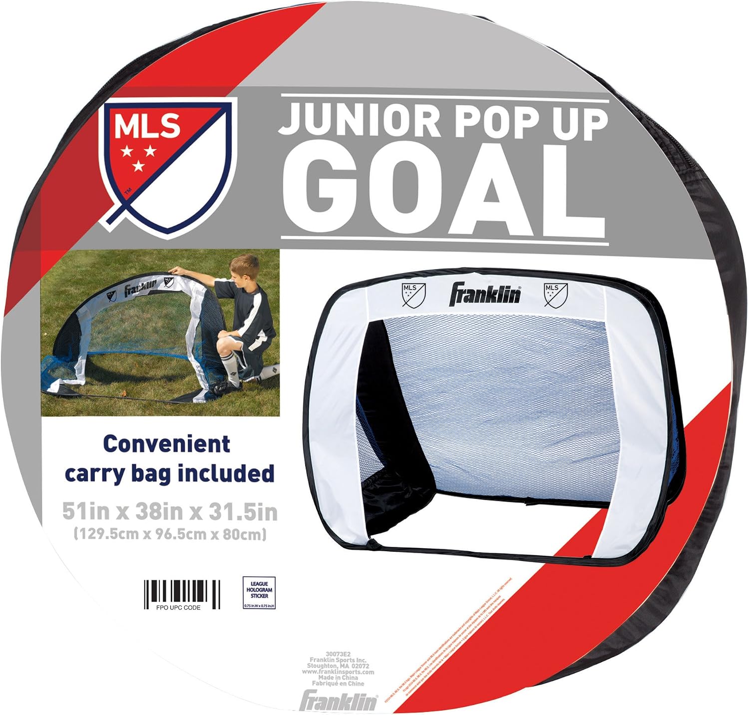 Franklin Sports Soccer Pop Up Goal with Carry Bag