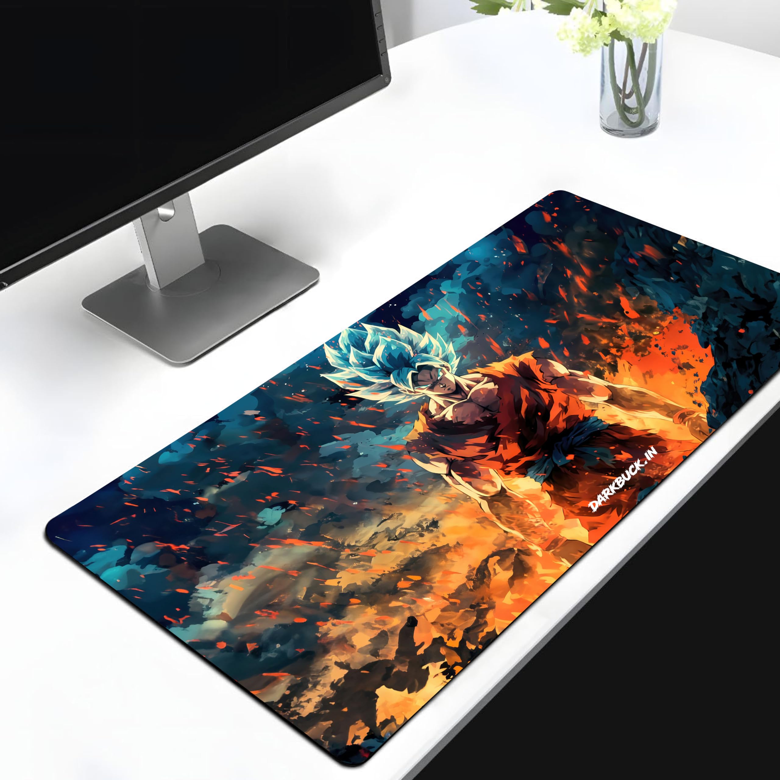 DarkBuck Goku Large Extended Anime Mouse Pad for Laptop Desktop PC Gaming Mousepads Rubber Base with- Anti Skid (595MM x 290MM x 3MM) (B0D87DJXKT) Amazon Price History, Amazon Price Tracker