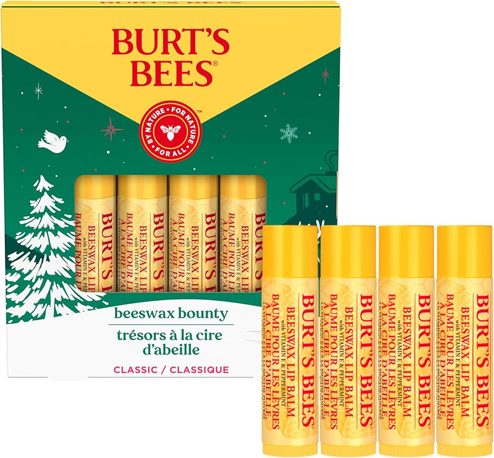 Amazon.com : Burt's Bees Christmas Gifts, 4 Lip Balm Stocking