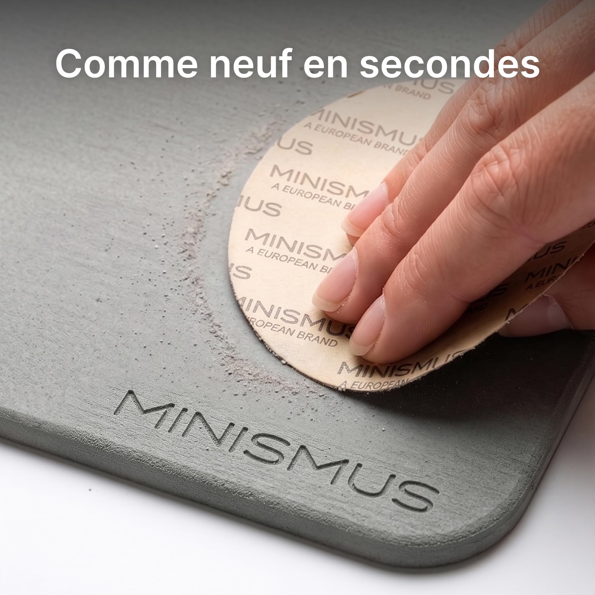 Tapis de Bain en Diatomite 80 x 50 cm, Absorbant et Antidérapant, Taille XL, Séchage Rapide, Gris Clair