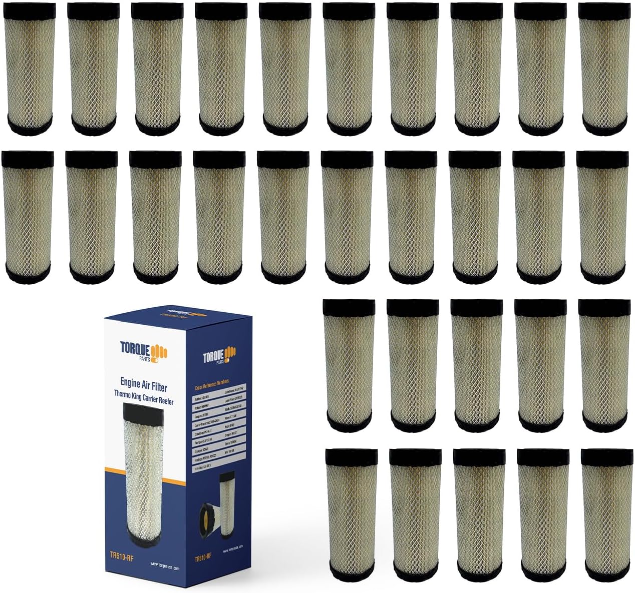 TORQUE 30-00426-27 Air Filter Carrier Transicold Reefer Thermo King Lawn Mowers Tractors Bobcat Loaders Replaces AF26168 300042627 49168 RS5325 LAF5325 6690907 TR510 30 PCS