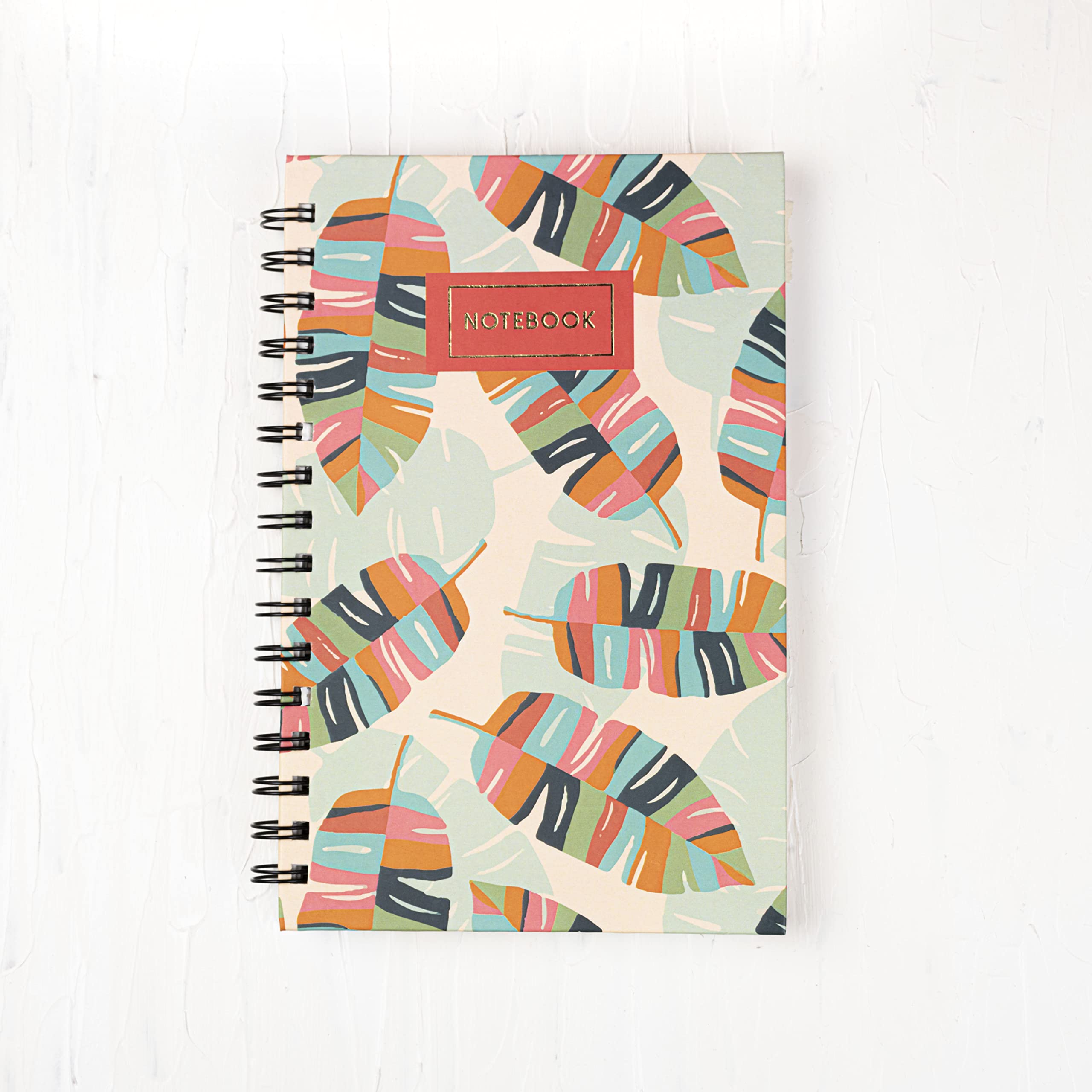 The Art Loom Wiro Tropical Blush Plain Notebook A5 Sheets(160 pages) | Matte Cover Hard Bound | Aesthetic Design Spiral Plain Notebook | Journaling Drawing & Planning | Perfect for Personal & Official Use