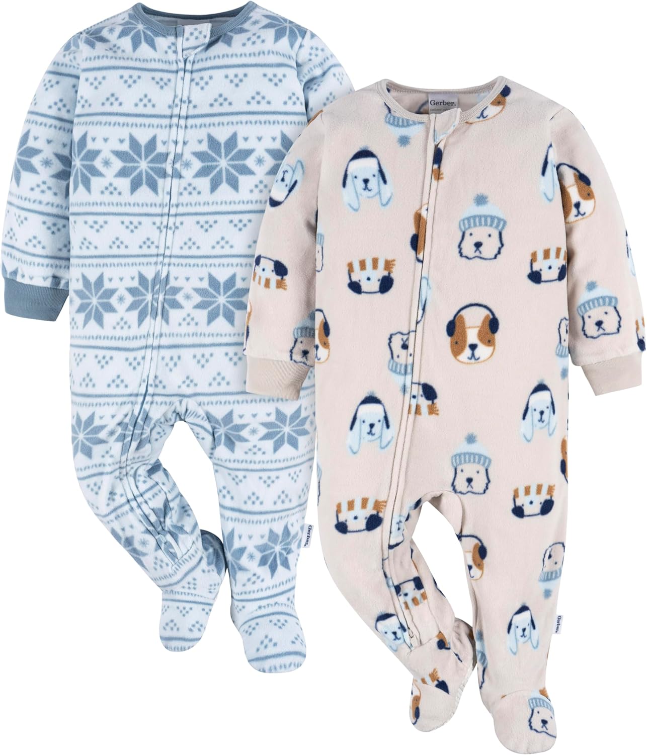 Gerber Baby Boys’ Toddler Loose Fit Flame Resistant Fleece Footed Pajamas 2-Pack Gerber Baby Boys’ Toddler Loose Fit Flame Resistant Fleece Footed Pajamas 2-Pack