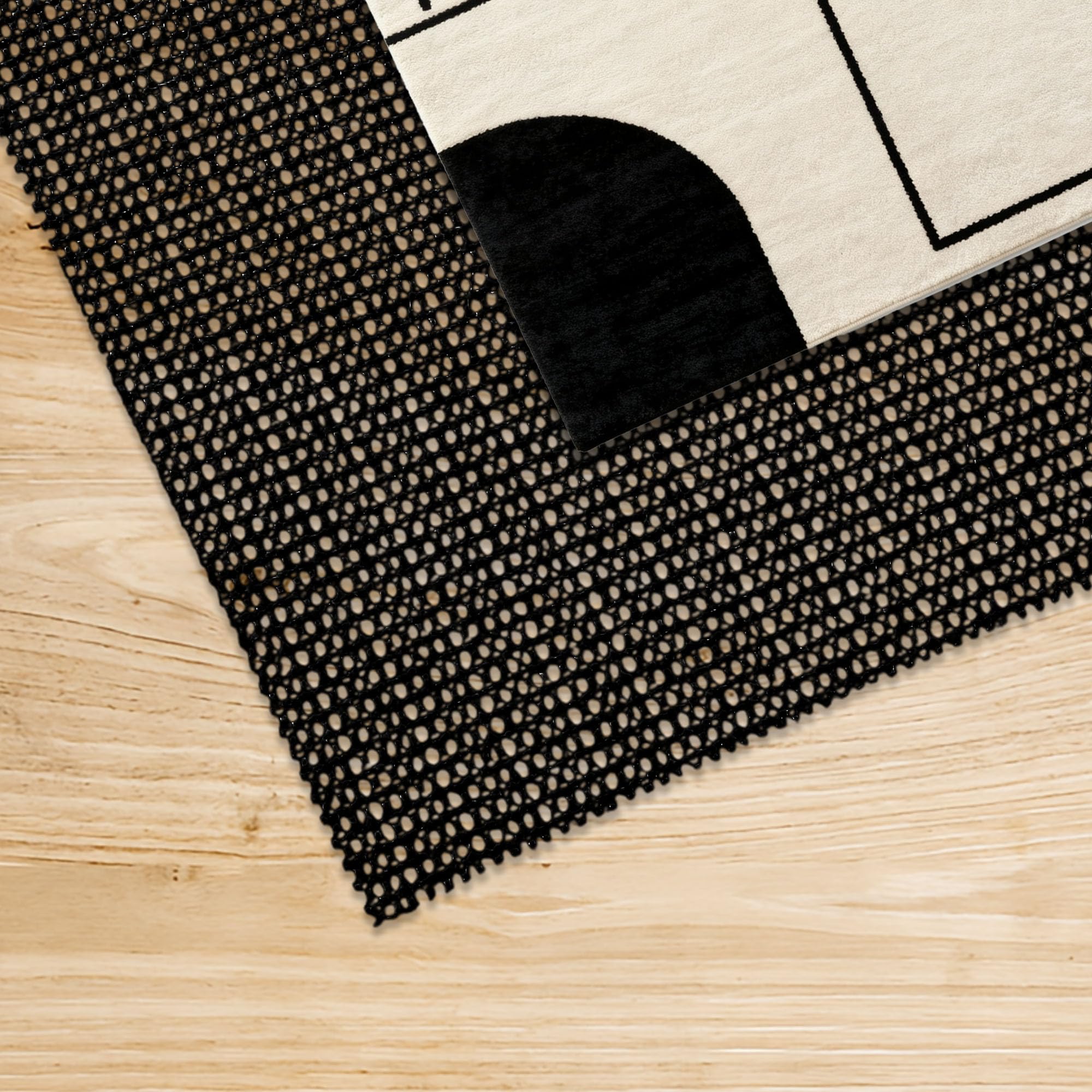 Teppich Antirutschmatte 135 x 305 cm um EIN Verrutschen des Teppichs zu Verhindern Universal rutschfeste Unterlage Zuschneidbar für Teppiche Läufer, Schwarz