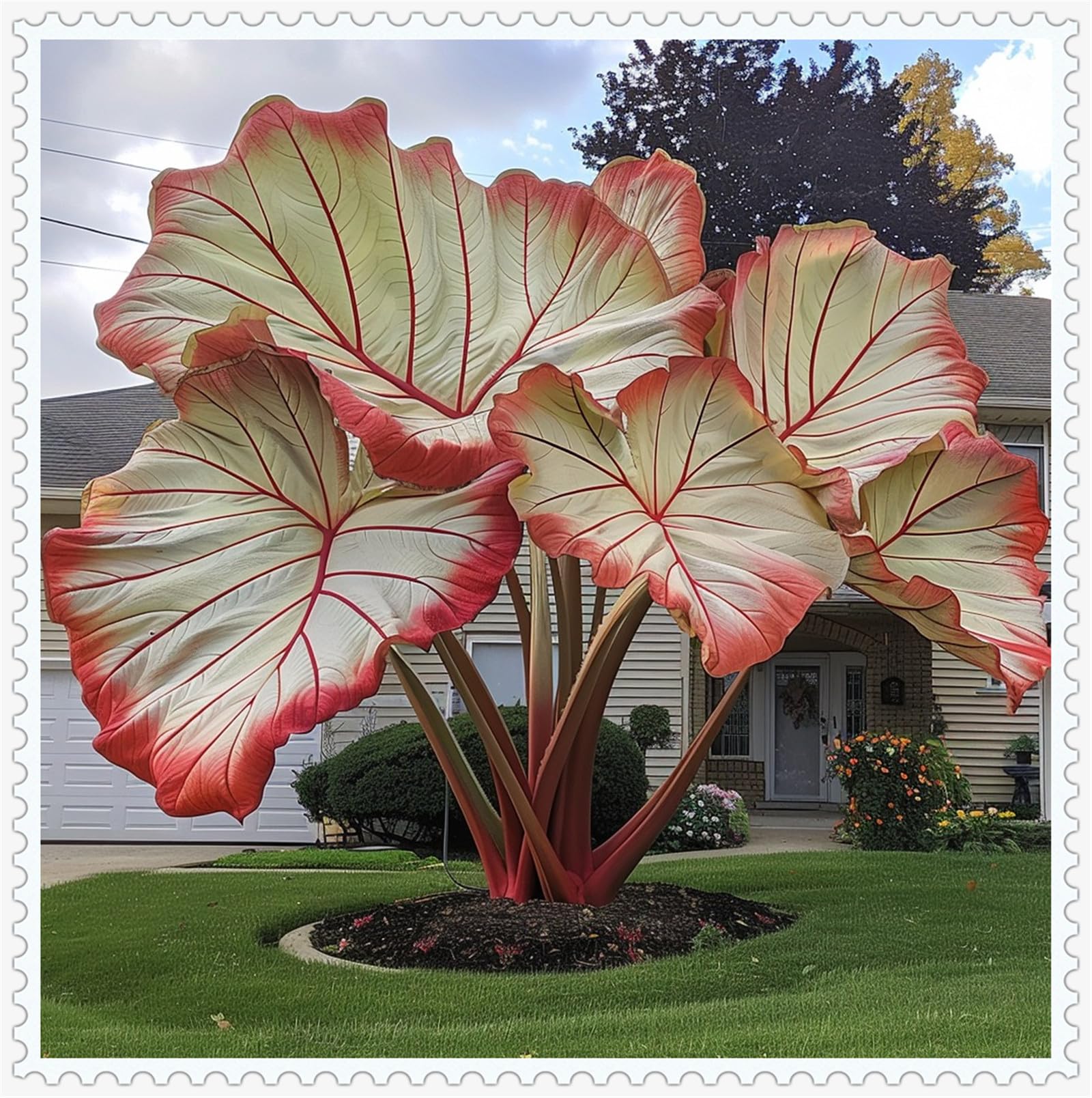 Greening Flower, Alocasia Bulbs for Planting, Natural Organic, Cut Flowers, Good for Containers, Excellent Display, Elephant Ear Bulbs for Planting-15 Bulbs-F