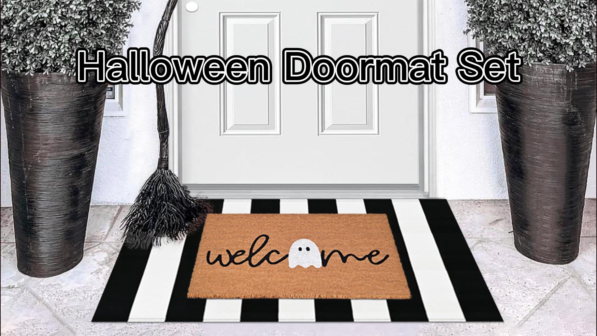 Amazon.com: Halloween Decor Doormat Combo Set, Welcome Ghost Coco