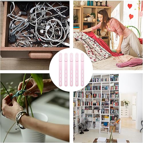 Miniatura 2 de Bridas de silicona  5 bridas de silicona para cables, organizador de cables reutilizable  Organizador de cables de viaje de silicona reutilizable