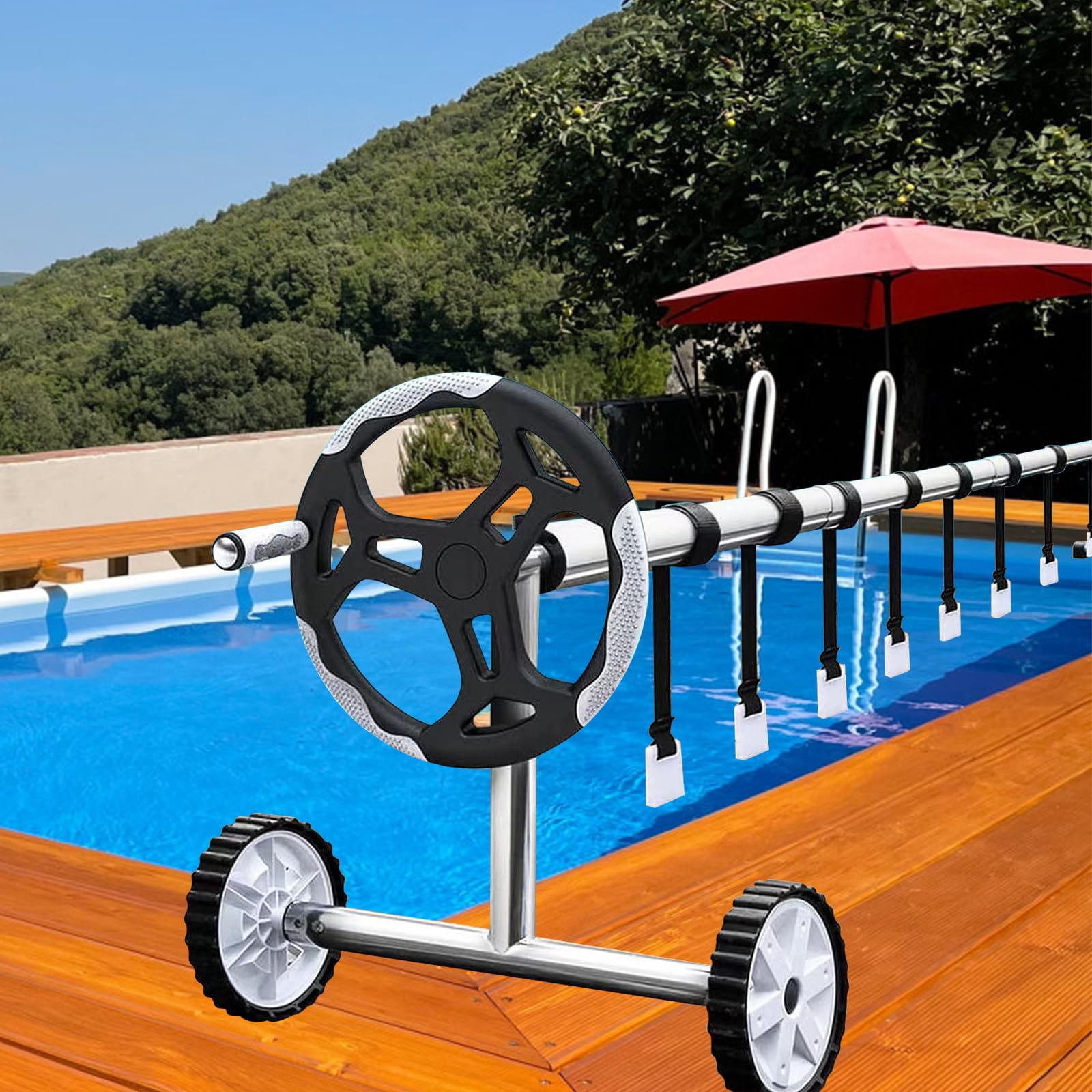 Senermter Pool Haltebänder Set - 8 Stück Befestigungsbänder Für Solarfolien & Poolabdeckungen