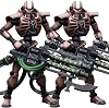 JOYTOY 118 Action Figures - Warhammer 40,000 Necrons Szarekhan Dynasty Immortal with Gauss Blaster - 2PCS4‘’,Classic Character,Collectible,Age 15 and Above