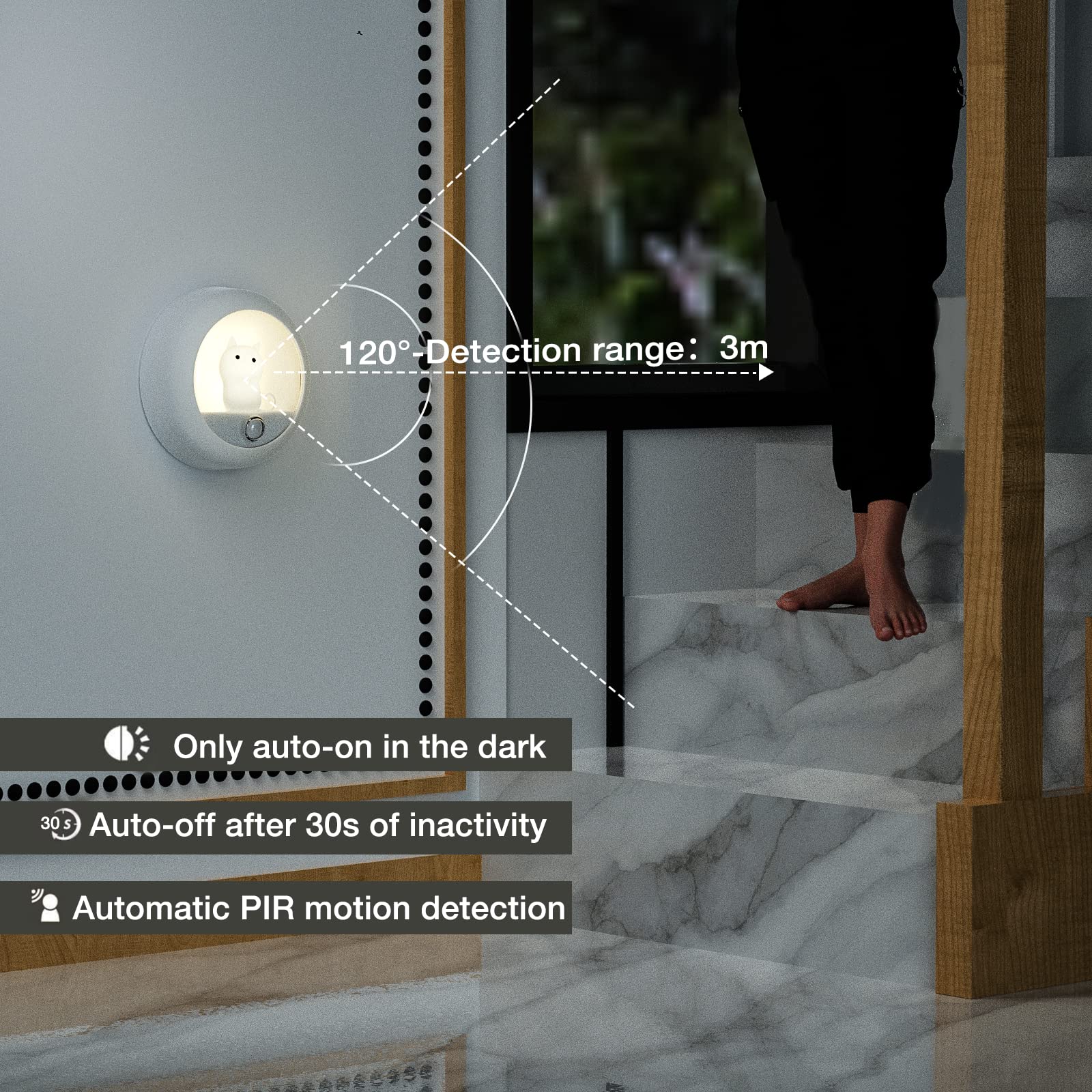 KOOFIT Luce Notturna Babini, Lapada Notturna per Babini con Controllo Tattile, 8 Colori RGB e