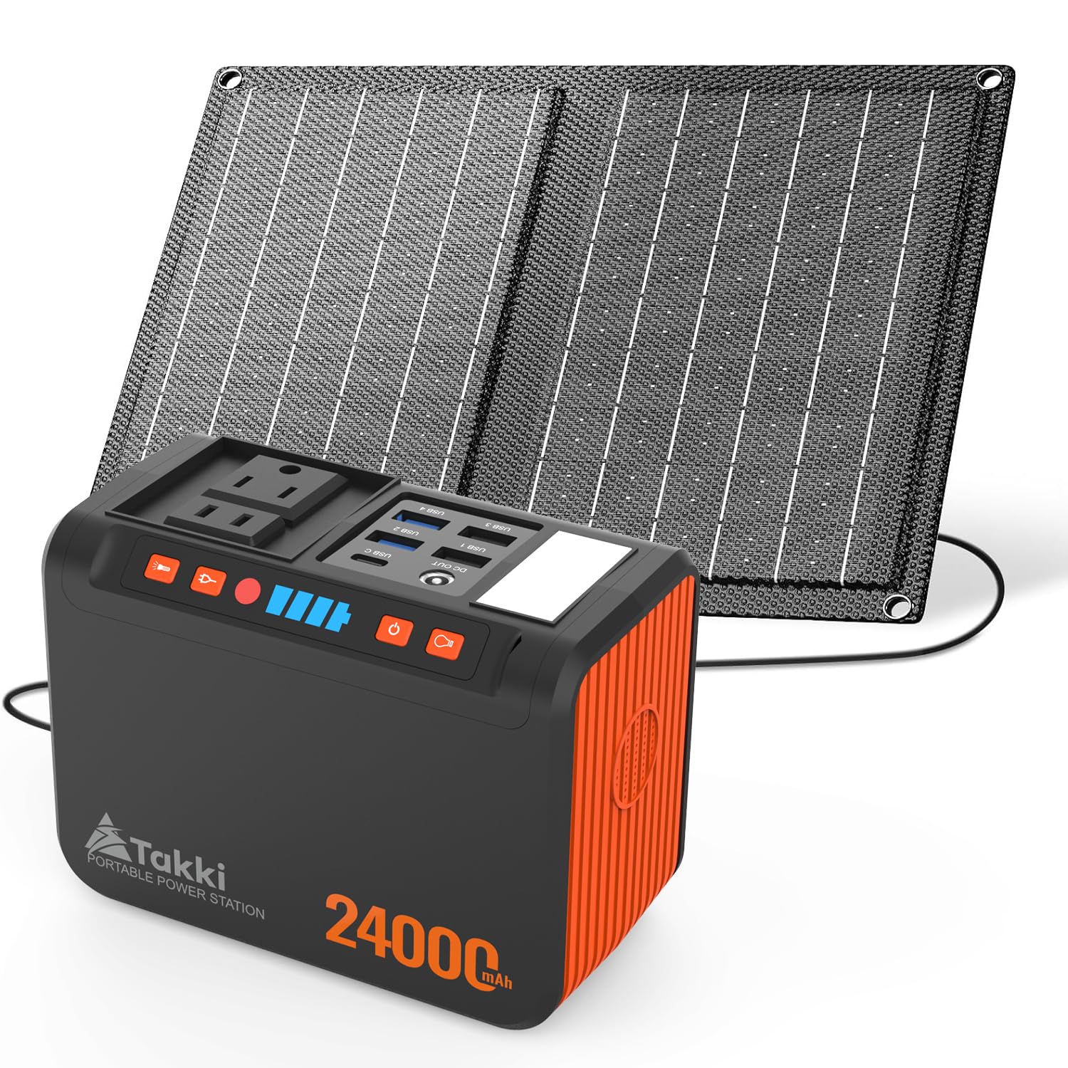 Takki Solar Generator 88Wh with 21W Solar Panel Included for Outdoor Camping Emegency