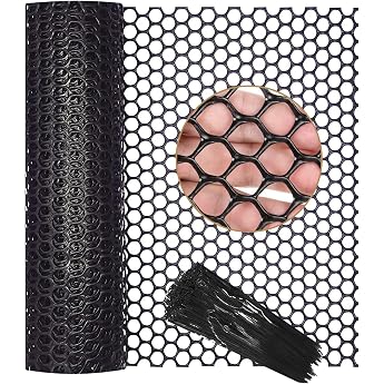 Plastic Mesh Plastic Fence Poultry Fence Hexagonal Mesh Chicken Wire Rabbit Wire for Poultry Garden Balcony Protective Net Breeding Net 0.4 mx 6 m