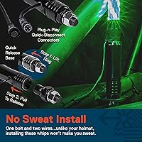 Vista 7 de True Mods - 2 luces led de látigo en espiral, RGB, control remoto inalámbrico RF, bandera, impermeable, antena para RZR Can-Am Polaris, SxS, 4x4
