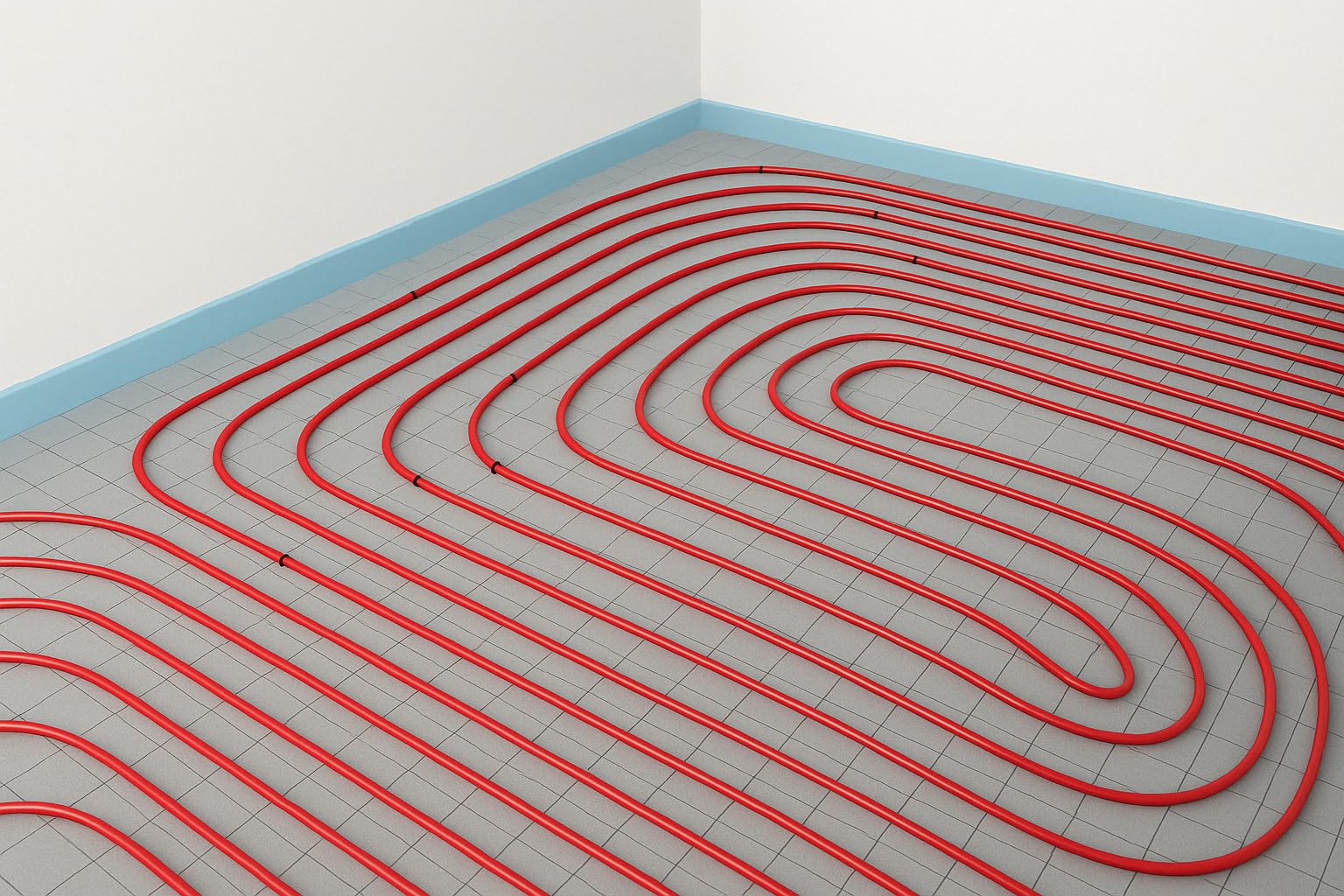Bande d'isolation des bords, pour chauffage au sol, 25 m, 150 x 8 mm, bleue, durable | Bande périphérique