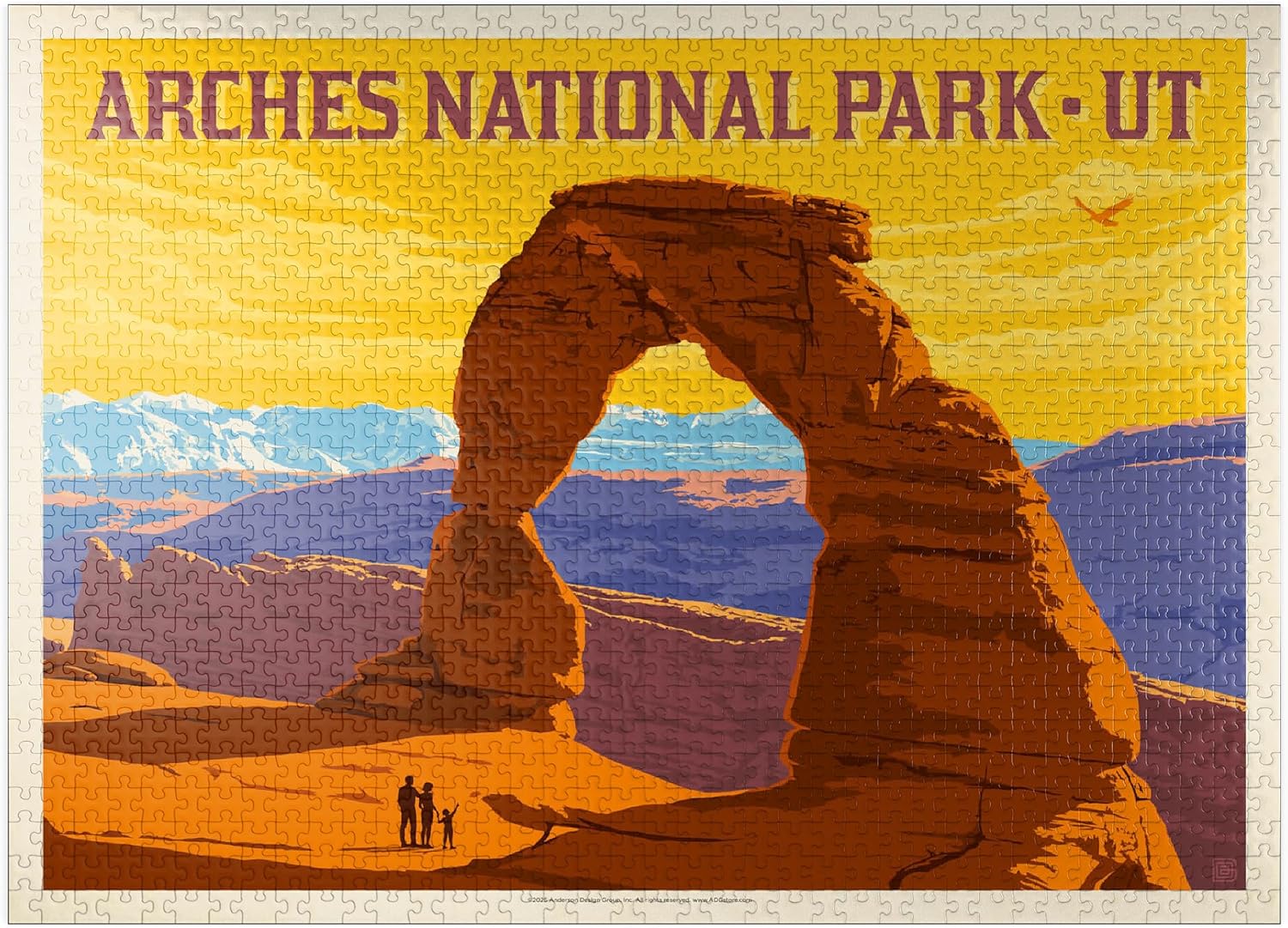 MyPuzzle Arches National Park: Delicate Arch Sunset (Horizontal) - Premium 1000 Piece Jigsaw Puzzle for Adults