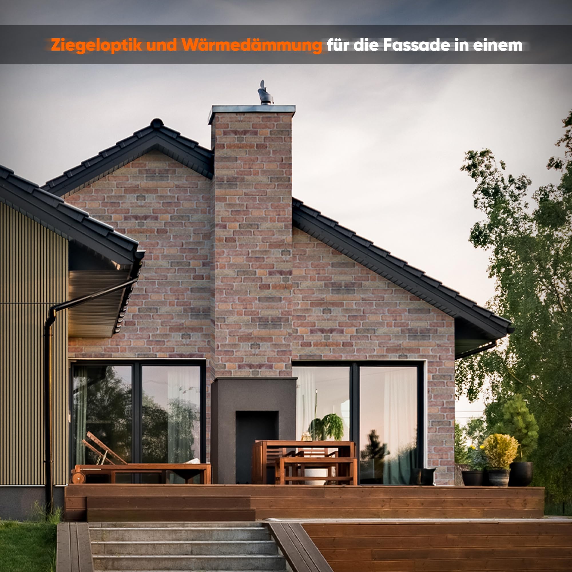 IZODEKOR 3D Wandpaneele Steinoptik | 50x100x2 cm | Styropor Wandverkleidung Steinoptik aus EPS für Innen- und Außenbereiche | Wasserfest | Inklusive Styroporkleber | SL-1713