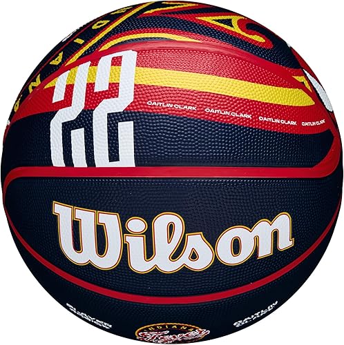 Miniatura 5 de Wilson WNBA Caitlin Clark Fever Rising Baloncesto - Azul marinorojo, tamaño 6-28.5 pulgadas