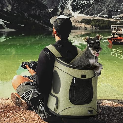 Miniatura 5 de Petsfit Mochila para mascotas con diseño mejorado de cojín de cintura para adaptarse mejor a la cintura, adecuada para perros pequeños y medianos,