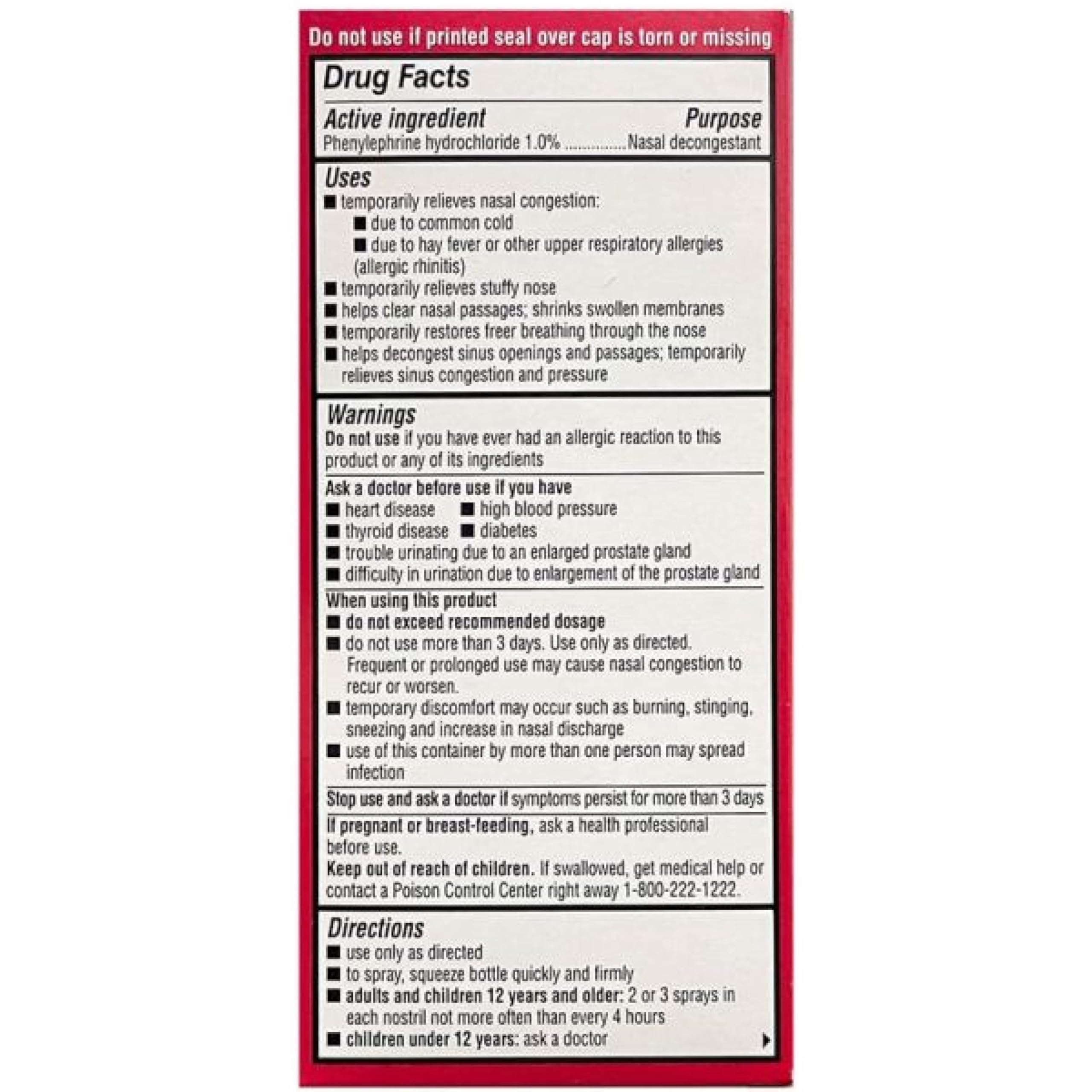 Leader Extra Strength Sinus Relief, Fast Acting, Sinus Decongestant, Nasal Congestion Relief Spray, Cold & Allergy 30 mL Bottle (Pack of 4) — Amazon image 4