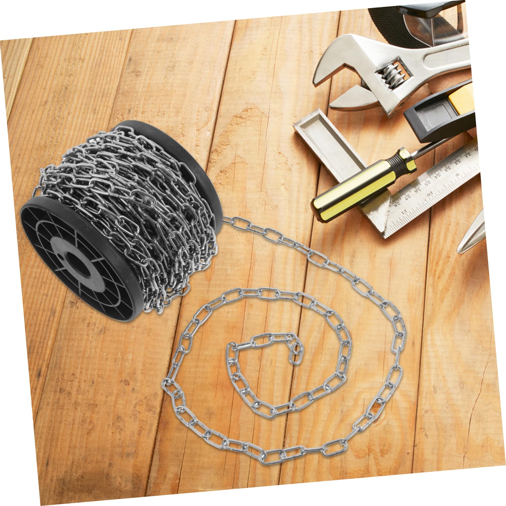 Cadena Colgante de Acero Inoxidable 1 Rollo Plata de 0,08 Pulgadas