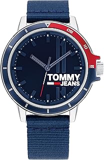 Tommy Hilfiger Watch for Men, Quartz Movement, Analog Display, Blue Nylon Strap-2040126