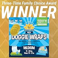 Vista 2 de Bodhi Dog Disposable Male Dog Diapers - Super Absorbent, Leak-Proof Pee Wraps - Adjustable Fit, Comfortable Design, Advanced Moisture Control, and