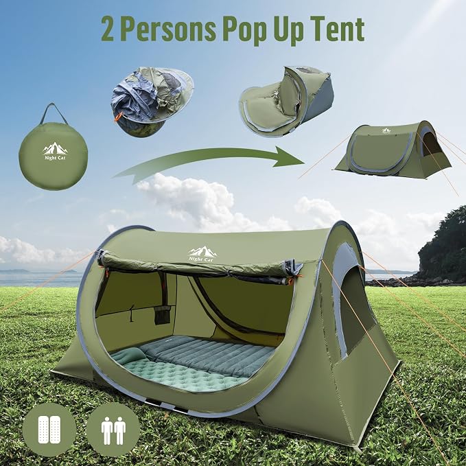 Carpa Pop-up para Camping para 2 Personas Resistente al Agua miniatura 4